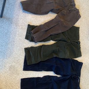 $30 gets you all three pairs.Classic fit. Coffee. Olive. Navy. Lightly worn/used